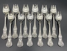 12 Pc Set King By Dominick & Haff Sterling Silver Ice Cream Forks