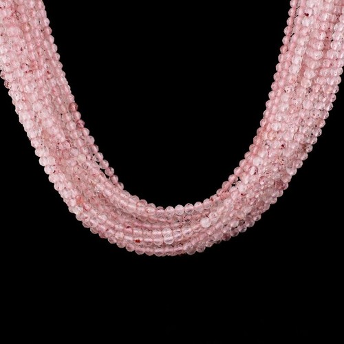 Wholesale Lot 10 Strands 2MM Pink Strawberry Quartz Faceted Gemstone Beads 12.5" - Picture 5 of 10