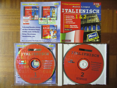 Multi Lingua ITALIENISCH 2CD - CD ROM - Sprachkurs - Vokabeltrainer Italiano