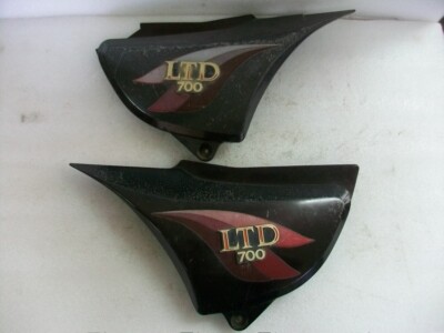 OEM! 1985 Kawasaki ZN700 Left & Right Side Covers ZN 700 !!HAS CRACKS!!!