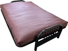 Funda Futón Vinilo Cuero Borgoña Tamaño Completo, Funda Colchón, Funda Cama