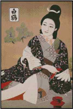 Oriental Lady Counted Cross Stitch Chart No.25-100 