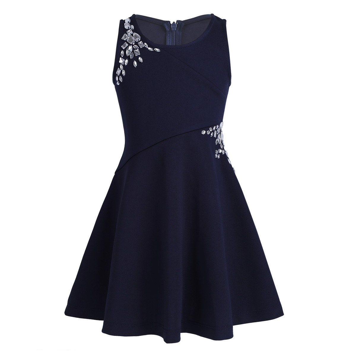 Kids Flower Girls Romper Dress Rhinestone Maxi Party Dance Wedding