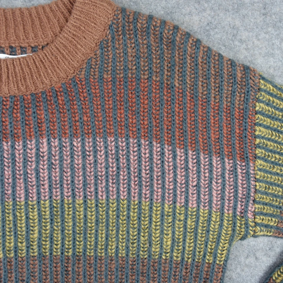 Suéter Oneill Mujer Mediano Marrón Rayas Ligero Cosby Pullover De Gran Tamaño Foto 3 de 4