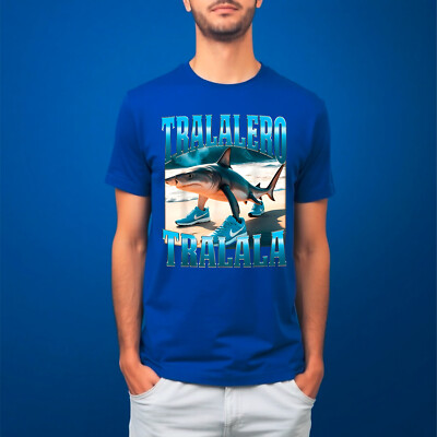 Tralalero Tralala Meme Italian Brainrot Lustig Vintage Unisex Herren Tee T-Shirt