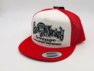 Truckercap Mesh Monkey Garage USA v8 Snapback verstellbar Cap Baseballmütze