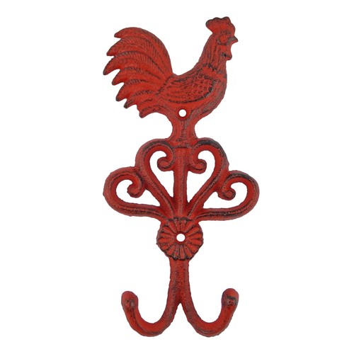GASARÉ Cast Iron Key Holder – Wall Mount Key Rack With 5 Hooks, Victorian Design, Brown Finish