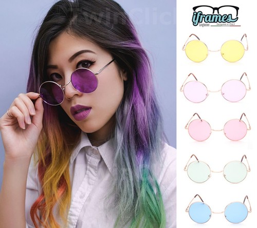 Occhiali Neutri / Sole iFrames Tondi Rotondi Fume' Hippy Vintage John  Donna/Uomo | eBay