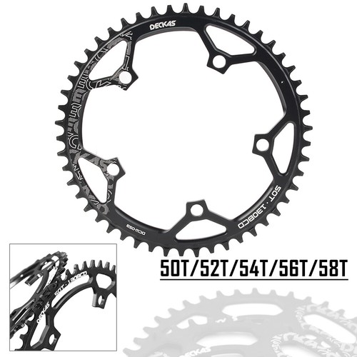 Plateau Vélo 52T à 60T - 110BCD Ou 130BCD - Aluminium Noir Pour Customisation