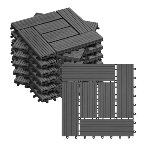 11 x Garden Patio Interlocking Composite Decking Floor Tiles 30x30cm, Collect - Picture 8 of 13
