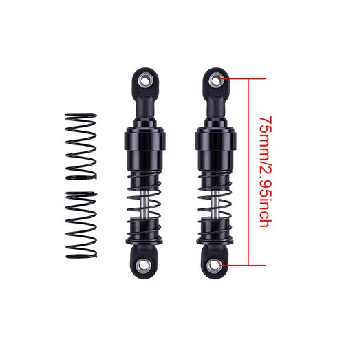 Black Shocks Oil Filled 75- 115mm For 1/10 TRX4 LCG Rig Capra SCX10 RC Crawler - Picture 13 of 17