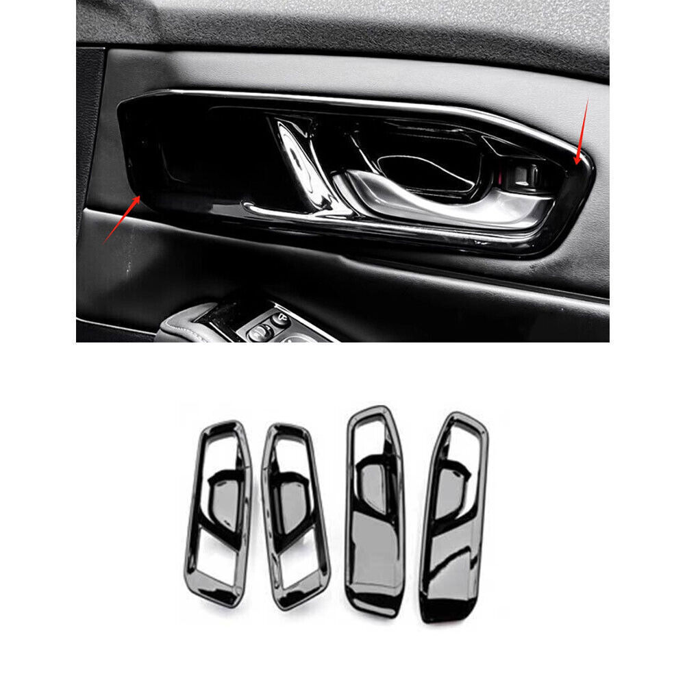 For Honda Accord 11Th LX 23-24 ABS Gloss Black Inner Door Handle Bowl Frame Trim