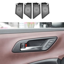Inner Door Bowl Cup Cover Trim 4pcs Black Titanium For Toyota Crown 2023-2024