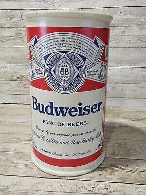 Vintage Budweiser Beer Can Giant Plastic Coin Money Bank 9 1 Vintage Budweiser Beer Can Giant Plastic Coin Money Bank 9 1