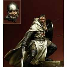 1/18 90mm Resin Modellbausatz Mittelalter Tempelritter Kreuzritter XII unbemalt