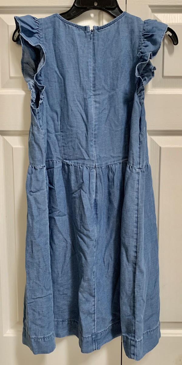 white christmas dresses Taylor Sleeveless Denim Mini Dress Large main image 1