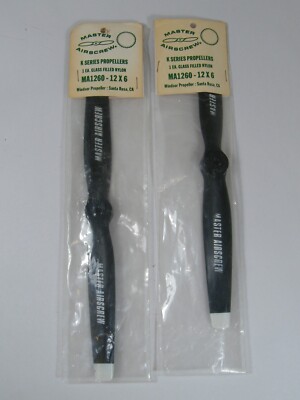 (2) MASTER AIRSCREW MA1260 12 X 6 K SERIES PROPELLERS FOR RC AIRPLANES