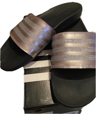 adidas rose gold slides
