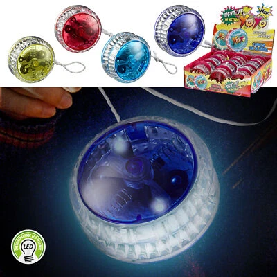 12x LED YOYO 4 Farben Jojo Kugellager Batterie Leuchtend Blinkt Kinder Spielzeug - Bild 1 von 4