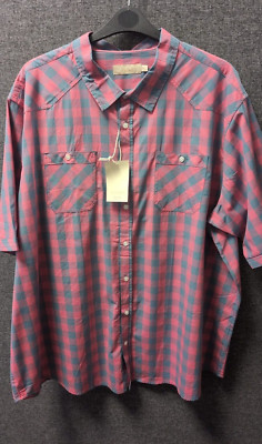 Williams & Brown Kurzarm Karohemd Rosa UK 3XL LN054 BB 17