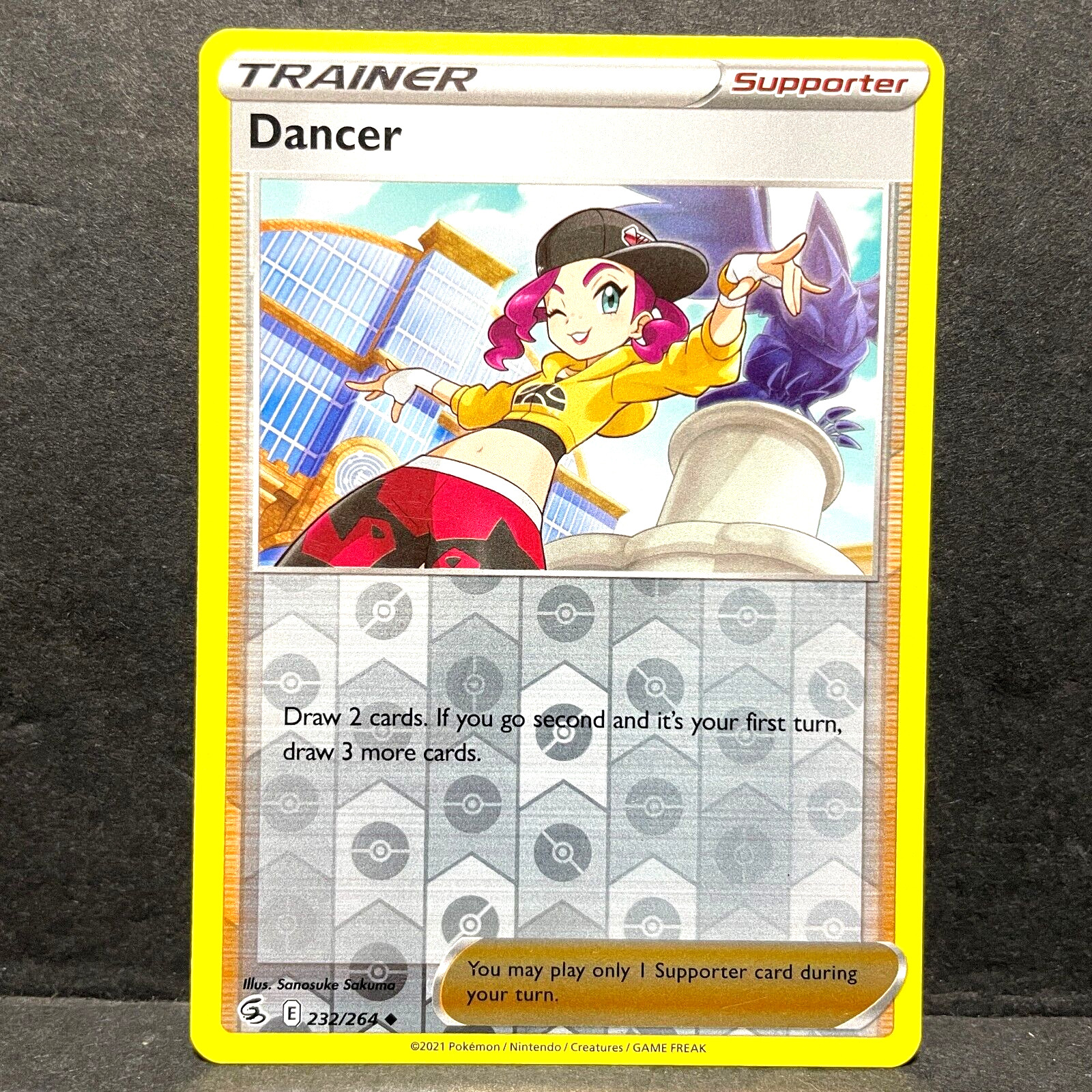 2021 POKEMON FUSION STRIKE DANCER 232/264 REVERSE HOLO (UNCOMMON)