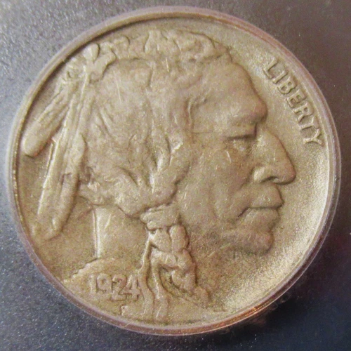 1924-S Buffalo Nickel 5C. ICG VF25.