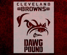 Cleveland Browns Dog Dawg Pound 11" x 8.5" Custom Stencil FREE SHIPPING (24)