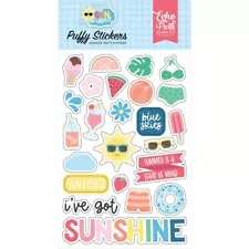 EP Puffy Stickers Sun Kissed Got Sunshine Fruit Drinks Sunglasses Bathing Suit