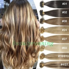 Keratin Bonded Fusion U Tip Human Hair Extensions Double Drawn Thick 1g/s 50-100