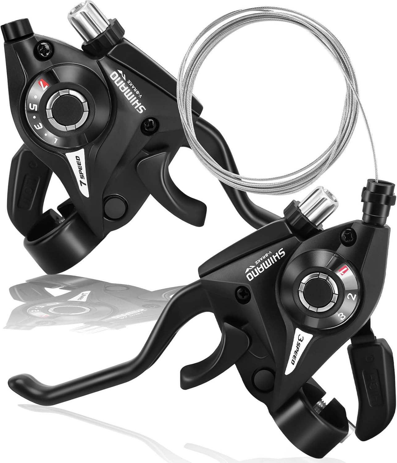 Gear Shifter, 3x7 21 Speed Shifter Brake Lever Set For Mount