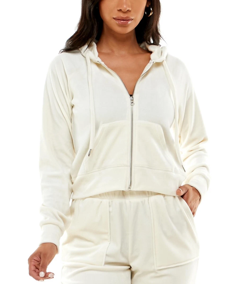 MSRP $34 Crave Fame Juniorsu0026#039; Velour Zip Hoodie Size Medium | eBay
