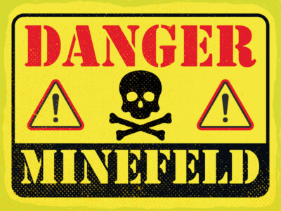 Blechschild 30x40 Danger Mine Field Minenfeld Wand Deko Cafe Sammler Geschenk