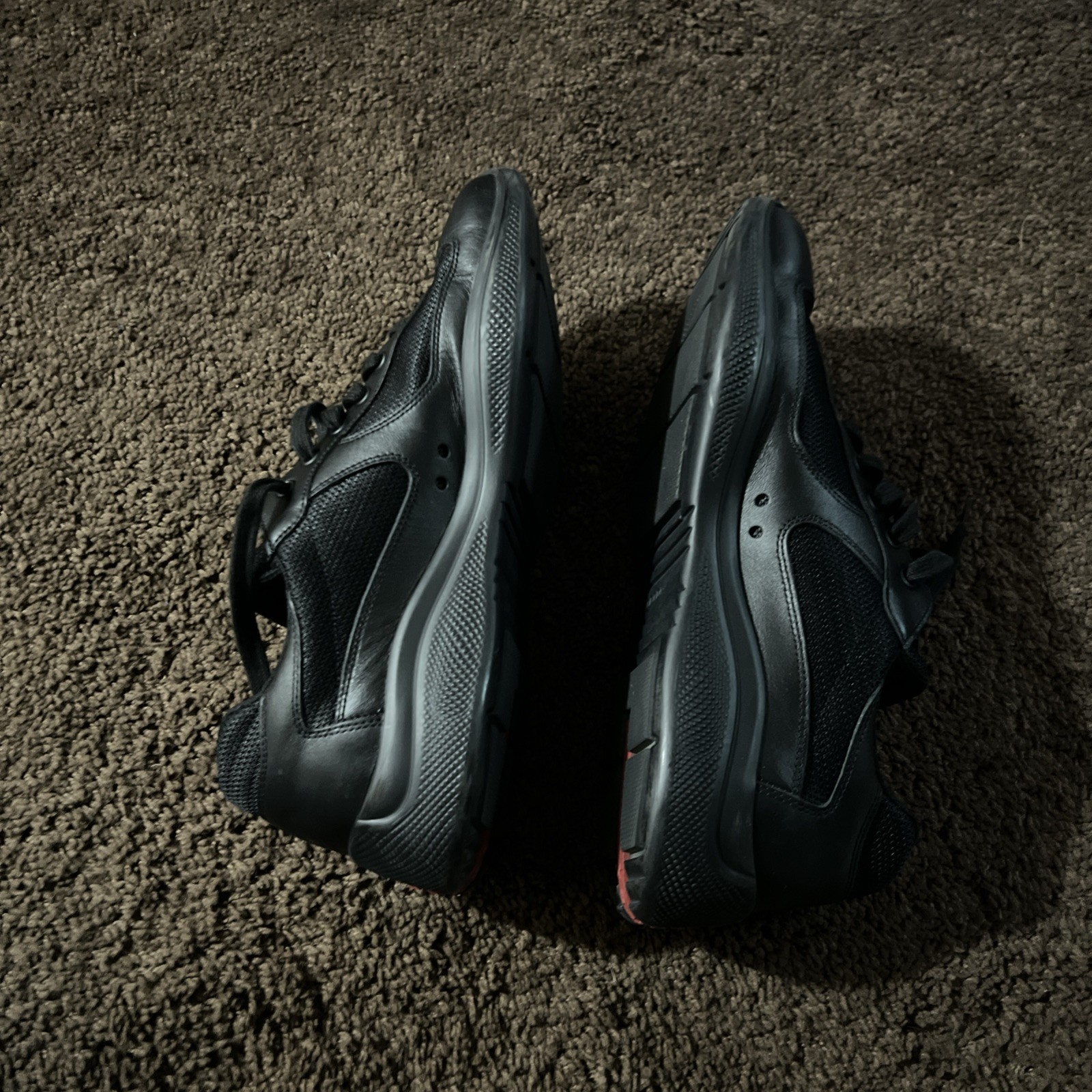 Prada Black Athletic Shoes Sleek Design Prada Black Low-Top Sneakers with Sleek Modern Design main image 2