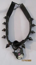 STUNNING 2021 SAN RIO HELLO KITTY GOTH SPIKED 16" CHOKER NECKLACE  nice!