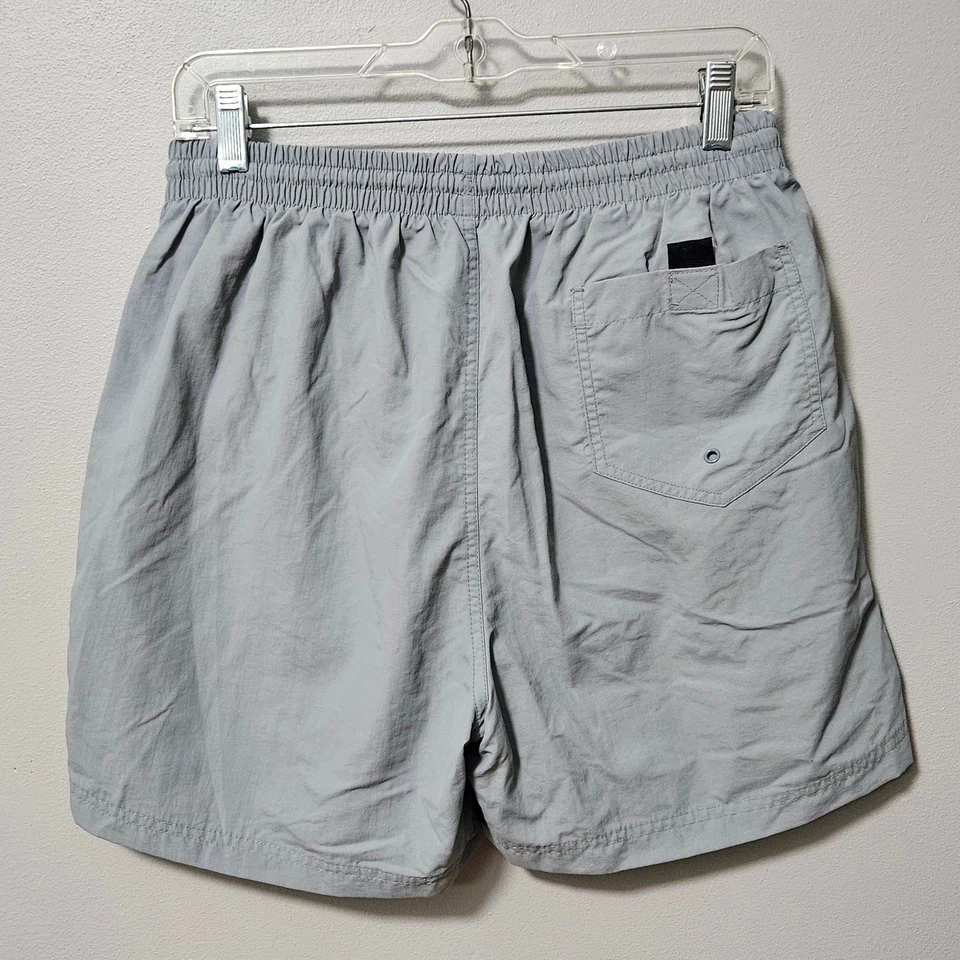 St John’s Bay Swim Trunks Mens Med Gray Nylon Mesh Lined Elastic Waist Vacation - Image 2 of 4