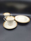 PICKARD China "Palace Ivory" 4 Piece 2 Teacups 1 Saucer 1 Soup/salad Bowl