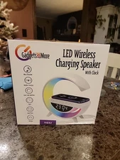 Gadgets And More LED Wireless Charging Speaker With Clock. New In Box. Large.