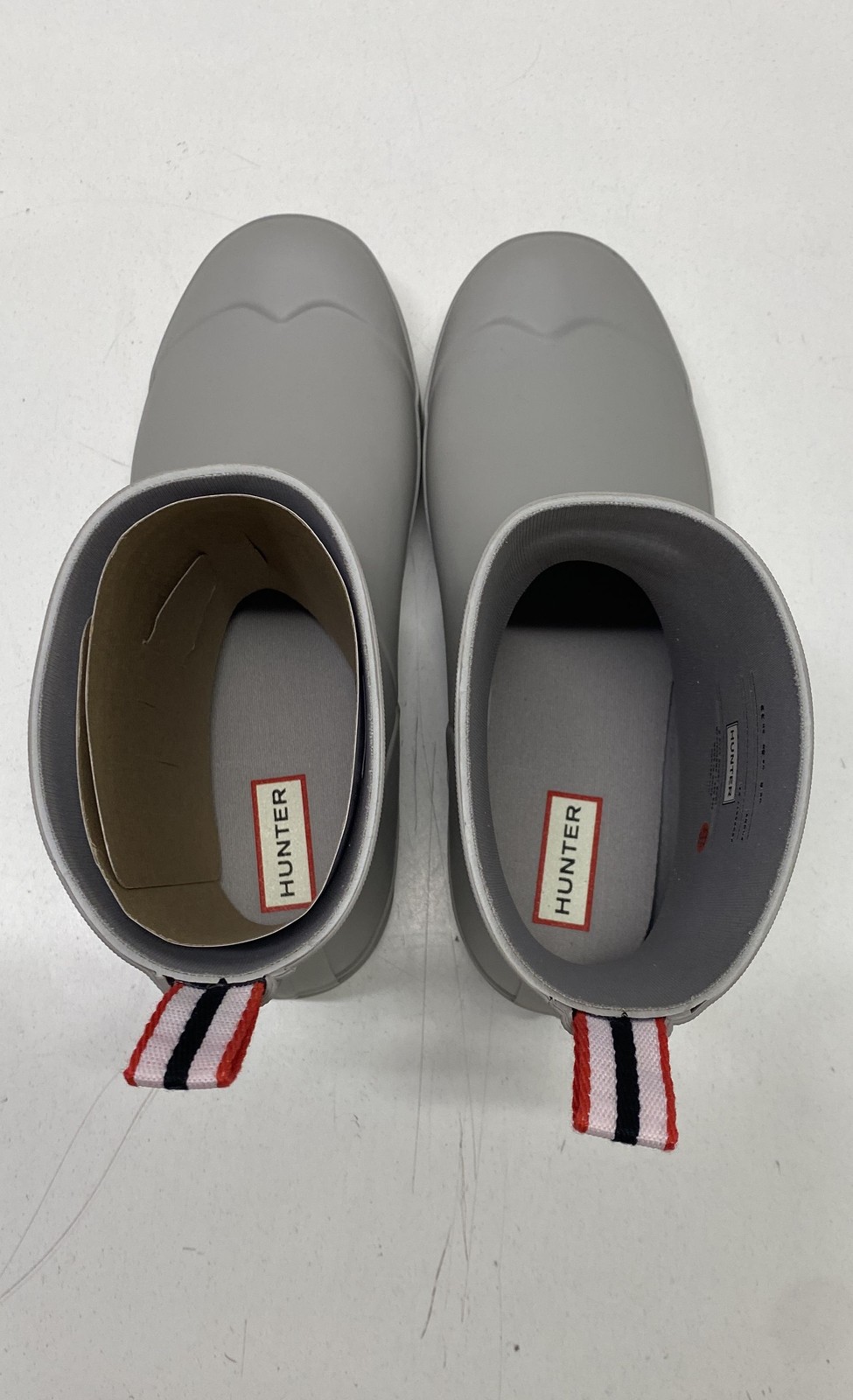 Hunter Gray Solid Boot Rain Boots Men 8 - image 5