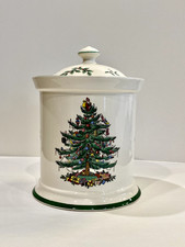 Spode Bone China Christmas Tree Lidded Cookie...