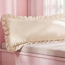 Ruffle Body Pillow Covers, Ruffled Long Pillow Shams, Double Brushed Microfiber,