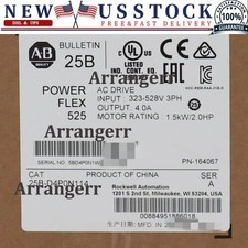 New Allen-Bradley 25B-D4P0N114 PowerFlex 525 1.5kW 2Hp AC Drive US Free Tax