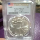 US Mint 2002 American Silver Eagle $1 PCGS MS69 1 oz .999 Silver