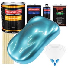 Azure Blue Metallic Gallon Urethane Basecoat Clearcoat Car Auto Paint Kit Azure Blue Metallic Gallon Urethane Basecoat Clearcoat Car Auto Paint Kit