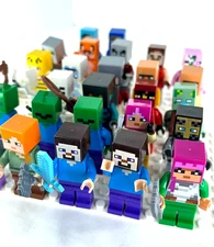 Minecraft LEGO Minifigure - You Pick - Authentic - Steve / Alex / Mobs