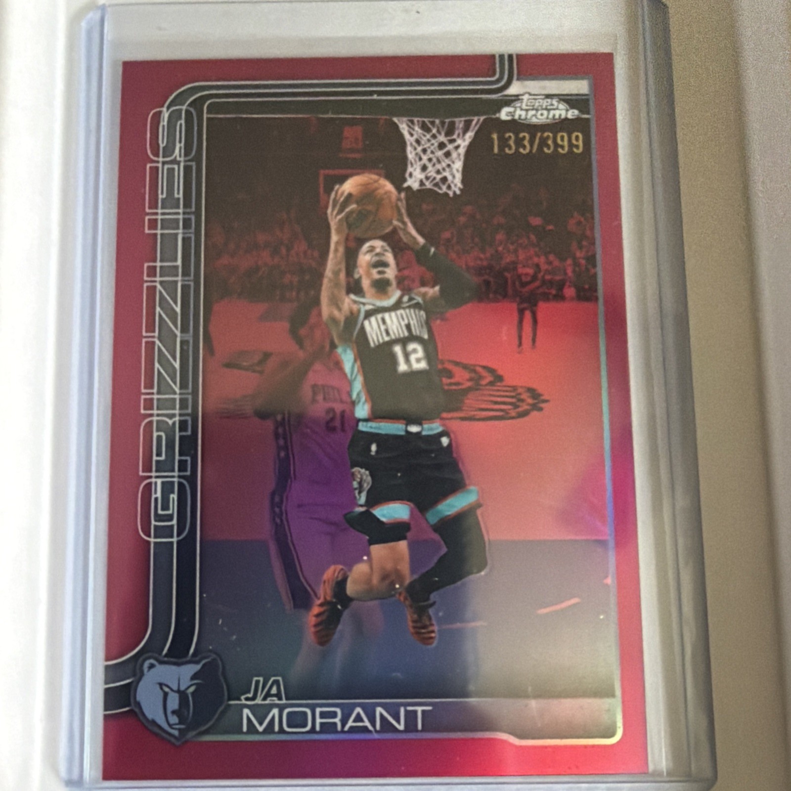 2025-26 Topps Chrome Update Ja Morant MAGENTA /399 #29 Memphis Grizzlies