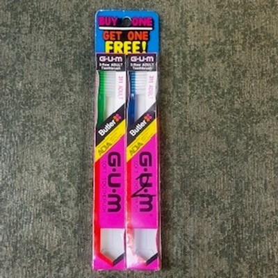 Butler GUM 311 Adult Soft Toothbrush 2 Pack Buy One Get One Free ADA Accepted
