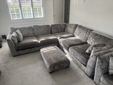Corner Sofa and 2 Seater Set with Footstool
