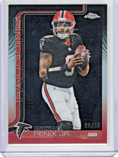 2025 Topps Chrome Michael Penix Jr Black Etch Refractor /10 Falcons #15