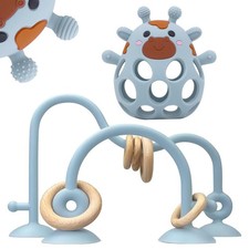 Baby High Chair Toys Teething Chew - Table Toys, Blue Giraffe