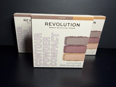 3 Pack Revolution Face Palette Deep   Highlight Shade Contour Powder Compact